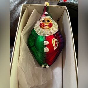 Christopher‎ Radko A Caring Clown Christmas Ornament AIDS Awareness W/ Box 1997